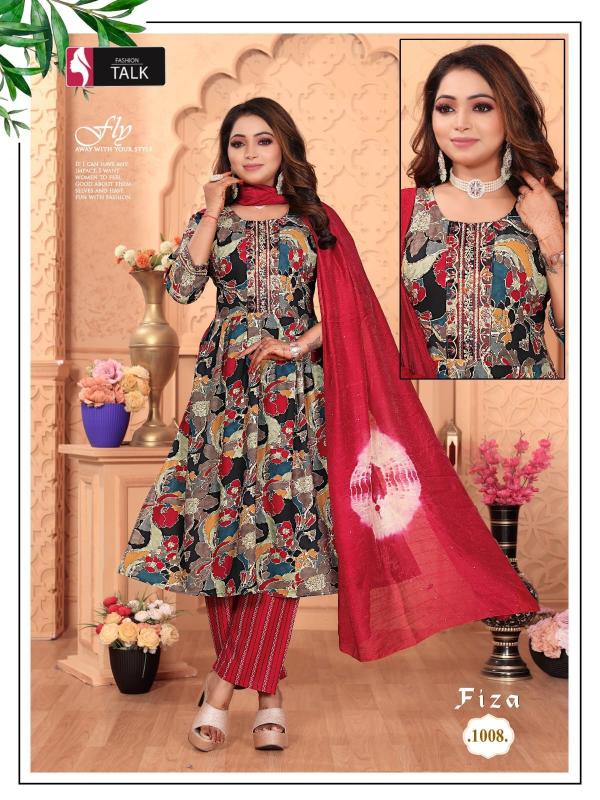 Fashion Talk Fiza Vol 201 Printed Rayon Kurti Bottom With Dupatta